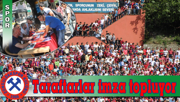 EFSANE TAKIMIN TARAFTARLARI STATLARININ AYNI YERDE YAPILMASI İÇİN İMZA TOPLUYOR