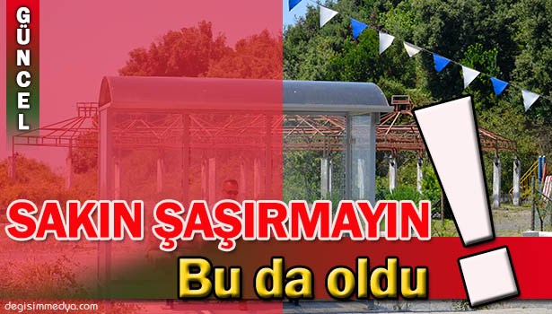 OTOBÜS DURAĞINA KANEPE KOYDU