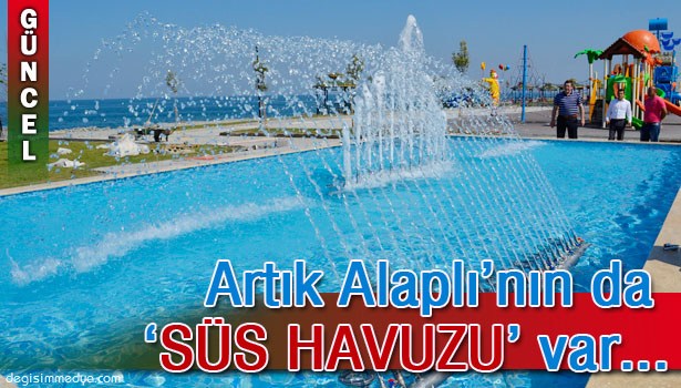 ALAPLI SAHİP PARKINA SÜS HAVUZU YAPILDI