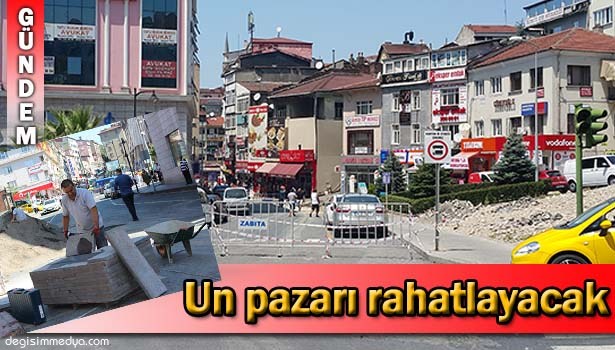ÇARŞI İÇİ KALDIRIMLAR GENİŞLETİLİYOR