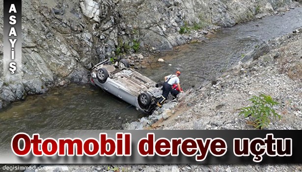 ZONGULDAK'TA OTOMOBİL DEREYE UÇTU
