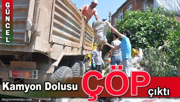 EVDEN ÇIKARTILAN KAMYON DOLUSU ÇÖP İMHA EDİLDİ