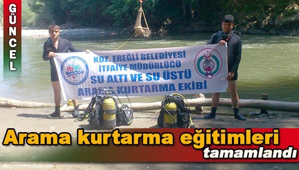 KDZ. EREĞLİ BELEDİYESİ İTFAİYE DALGIÇLARI, HER TÜRLÜ EĞİTİME KATILIYOR
