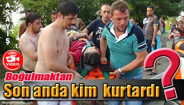 DENİZDE BOĞULMA TEHLİKESİ GEÇİREN TORUNUNU KURTARDI