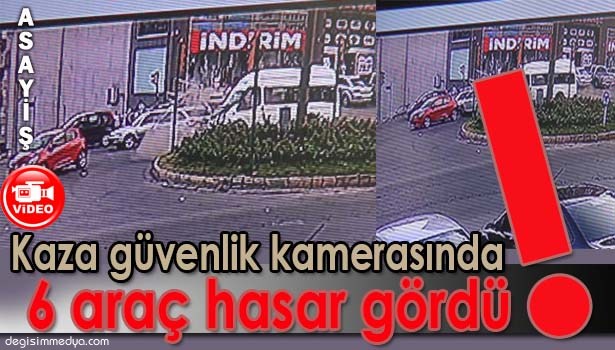 EREĞLİ'DEKİ TRAFİK KAZASI GÜVENLİK KAMERASINDA