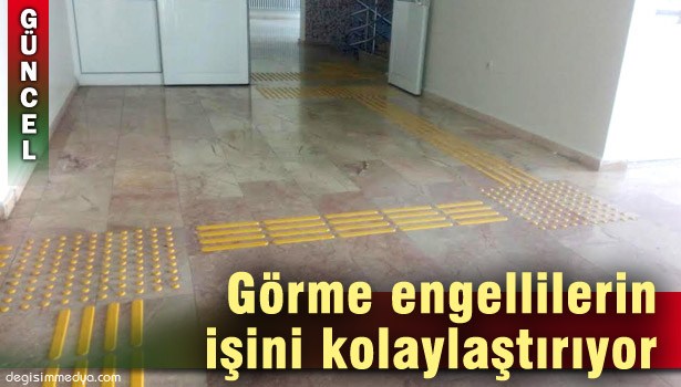 ALAPLI HÜKUMET KONAĞINA GÖRME ENGELLİLER İÇİN YÜRÜME YOLU...