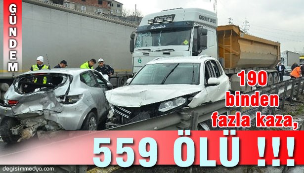 İŞTE İLK 6 AYIN KAZA RAKAMLARI...