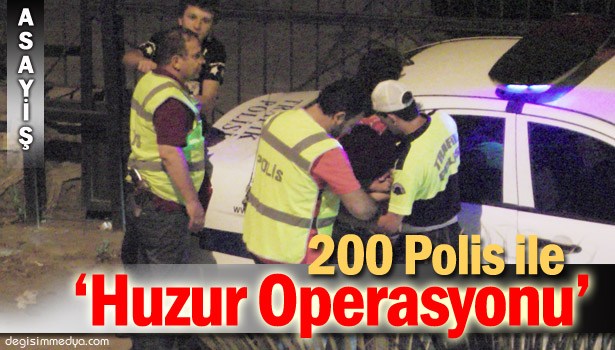 AKÇAKOCA'DA 200 POLİS HUZUR OPERASYONUNA KATILDI