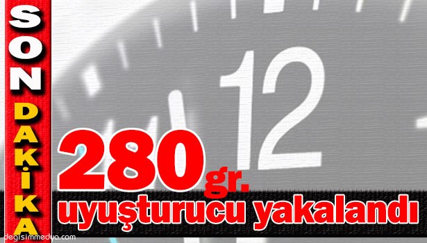 ÇAYCUMA'DA 280 GRAM UYUŞTURUCU YAKALANDI