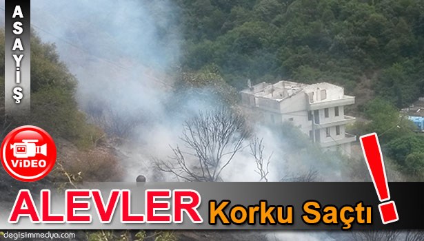 ANIZ ATEŞİ ORMANA SIÇRADI, HELİKOPTER HAVADAN MÜDAHALE ETTİ