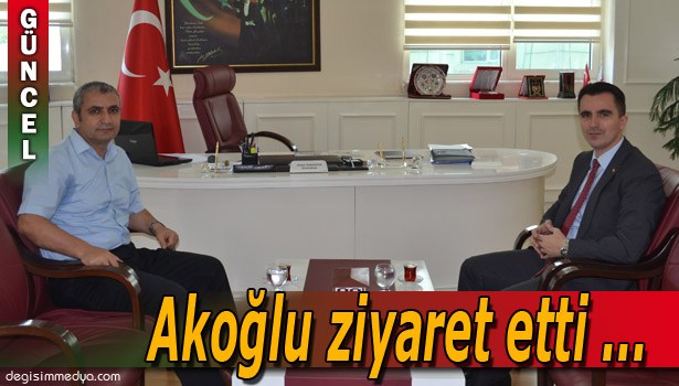 ÖZER AKOĞLU KOZLU KAYMAKAMI AHMET KARAKAYA'YI MAKAMINDA ZİYARET ETTİ