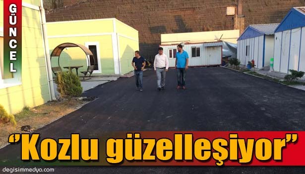 KOZLU BELEDİYESPOR SAHASININ ÖNÜ ASFALTLANDI