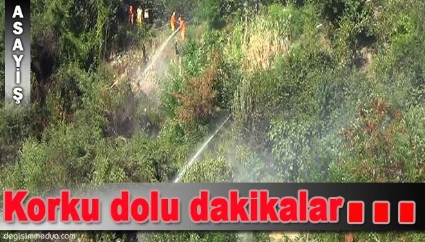 ZONGULDAK'TA ÇIKAN YANGIN KORKUTTU