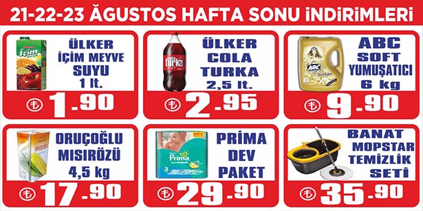 MARKETİM AYGÜN'DE HAFTA SONU İNDİRİMLERİ BAŞLADI