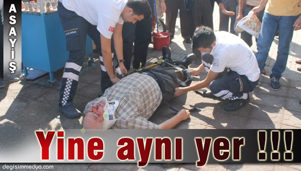 TÜMSEĞE TAKILIP DÜŞEN YAŞLI ADAM YARALANDI