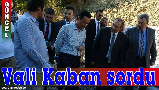 VALİ KABAN VE BERABERİNDEKİ HEYET HEYELAN BÖLGESİNDE