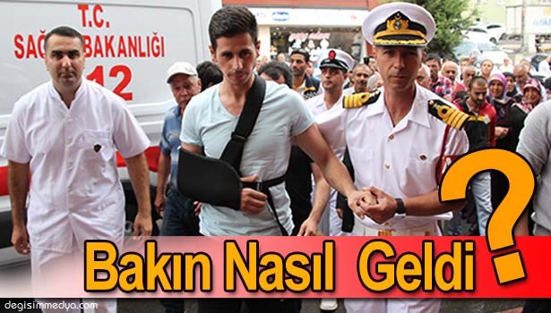 YARALI UZMAN ÇAVUŞ, AMBULANSLA BABA EVİNE GETİRİLDİ