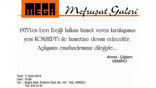 YENİ KONSEPTİYLE HİZMETİNİZDE...