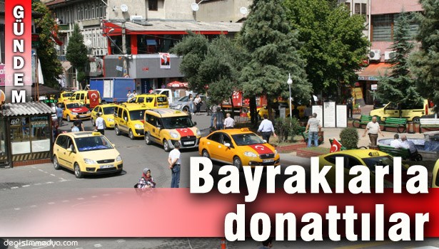 DEVREKLİ TAKSİCİLERDEN TERÖRE TEPKİ KONVOYU