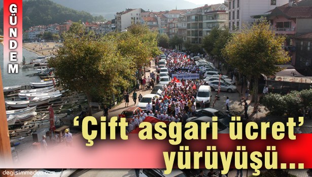 EŞLERİ VE ÇOCUKLARIYLA YÜRÜDÜLER...