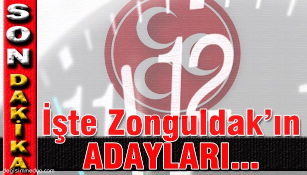MHP ADAY LİSTESİNİ AÇIKLADI