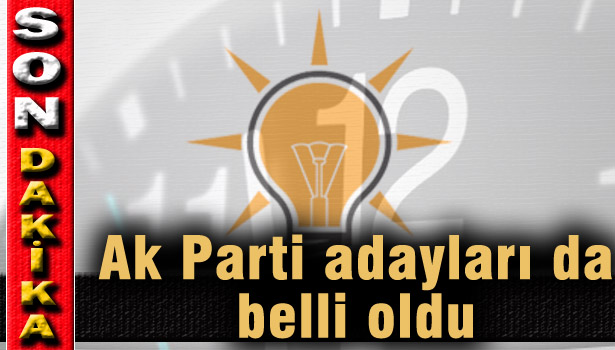 AK PARTİ'NİN LİSTESİ...