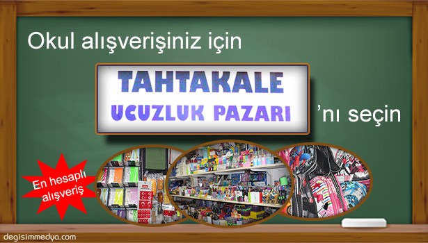 TAHTAKALE UCUZLUK PAZARI OKUL SEZONUNU AÇTI