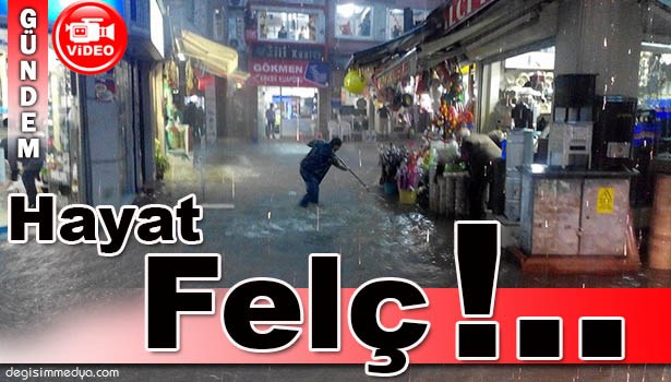 SU BASKININI CEP TELEFONLARIYLA GÖRÜNTÜLEDİLER