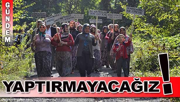 KÖYLÜLERDEN 'TAŞ OCAĞINA HAYIR' EYLEMİ