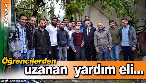 81 YAŞINDAKİ BEKİR DEDEYE ÖĞRENCİLERDEN YARDIM