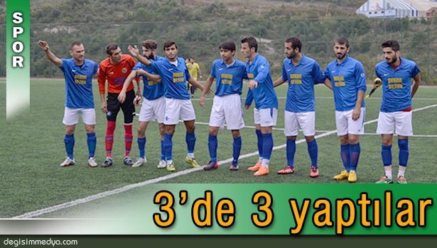 ALAPLI BELEDİYESPOR 3'DE 3 YAPTI