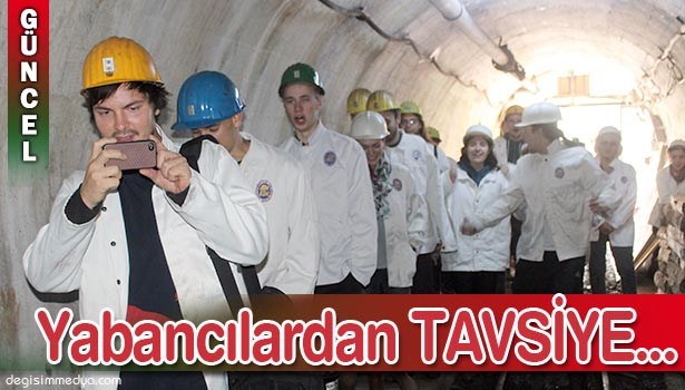 YABANCI UYRUKLU ÖĞRENCİLER MADEN OCAĞINA GİRDİ