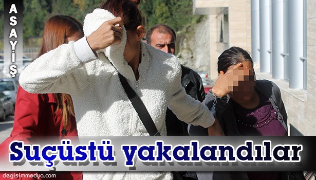 BİR EVE GİRMEYE ÇALIŞAN DÖRT KADIN YAKALANDI