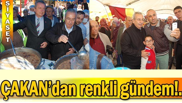 ÇAKAN ÇAYCUMA'DA AŞURE DAĞITTI, SELFİ ÇEKTİRDİ