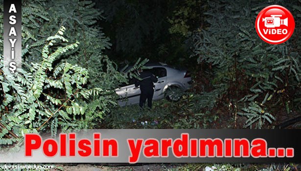 YERE DÜŞEN POLİSİN YARDIMINA GAZETECİLER KOŞTU