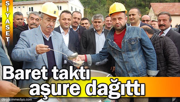 ÇAKAN, MADENCİ BARETİ TAKIP AŞURE DAĞITTI