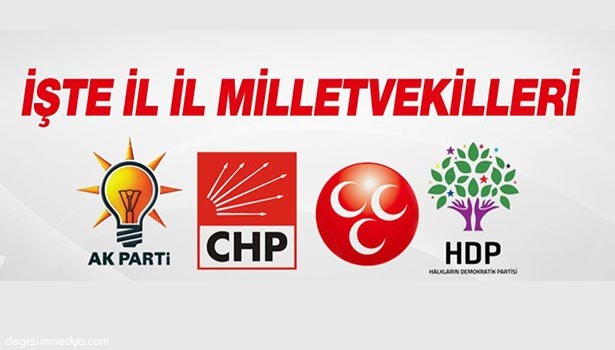 PARTİLERİN İL İL MİLLETVEKİLİ LİSTESİ