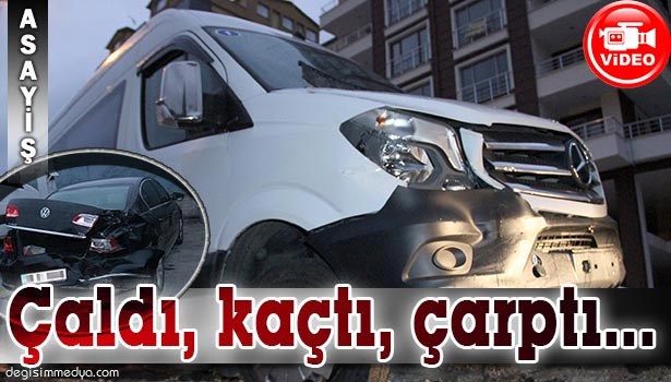 ÇALDIĞI ARAÇLA POLİSTEN KAÇARKEN...