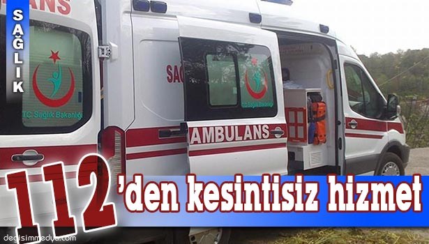 112 ACİL SERVİS PERSONELİ TAKDİR TOPLUYOR