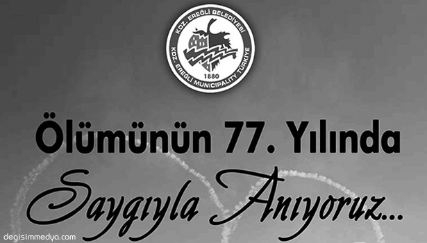 KDZ. EREĞLİ BELEDİYESİ 77. YILINDA ATATÜRK'Ü ANDI