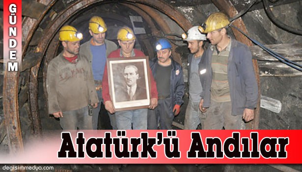 Maden ocağında Atatürk'ü andılar
