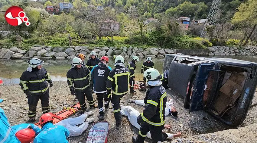 Zonguldaktaki sel ve taşkın tatbikatı gerçeğini aratmadı