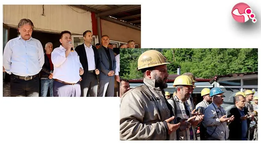 Başkan Yeşil, Gelikte madencilerle görüştü