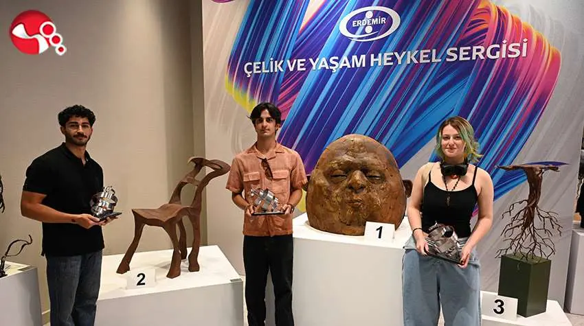ERDEMİR, ÇELİĞİ SANATLA BULUŞTURAN  GENÇ YETENEKLERİ ÖDÜLLENDİRDİ