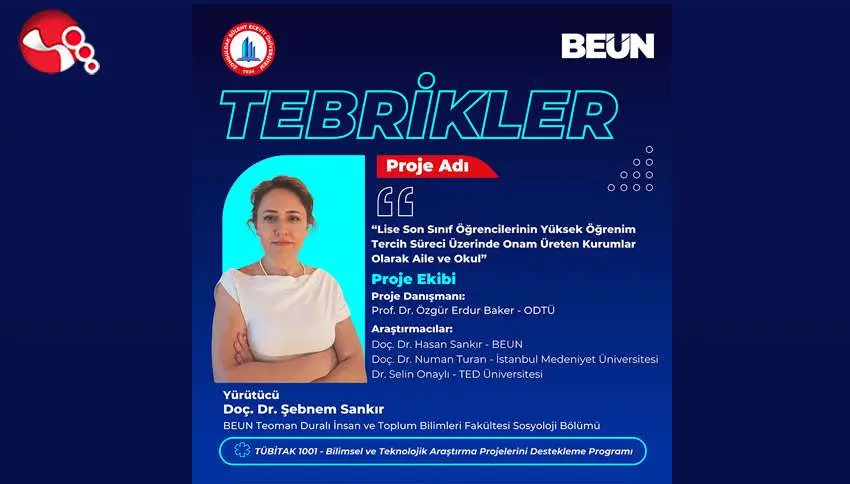 BEUN Akademisyenlerinden Yükseköğrenim Tercih Süreçlerine Yönelik TÜBİTAK 1001 Projesi de hak kazandı