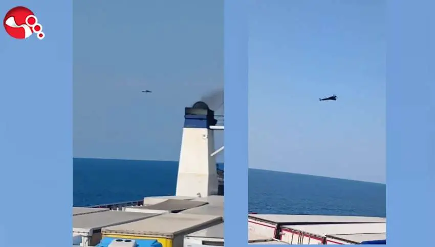 Ro-Pax gemisinde dron paniği ....