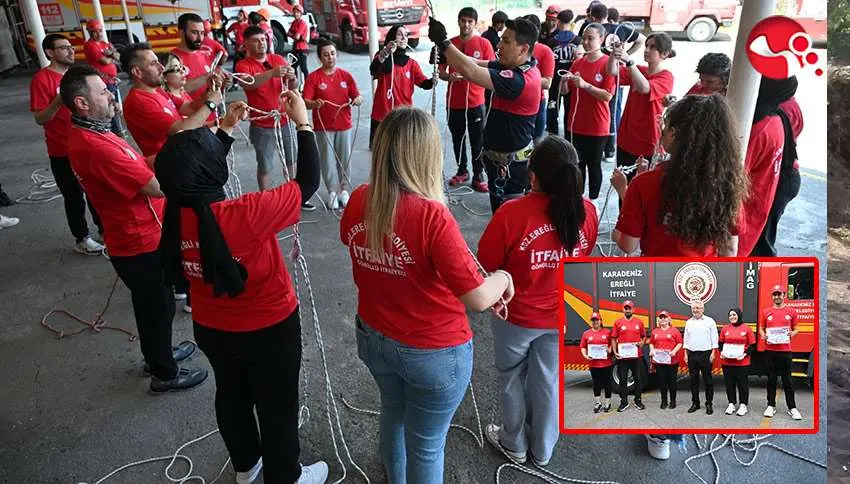 KDZ. EREĞLİDE GÖNÜLLÜ İTFAİYECİ AİLESİ BÜYÜYOR...