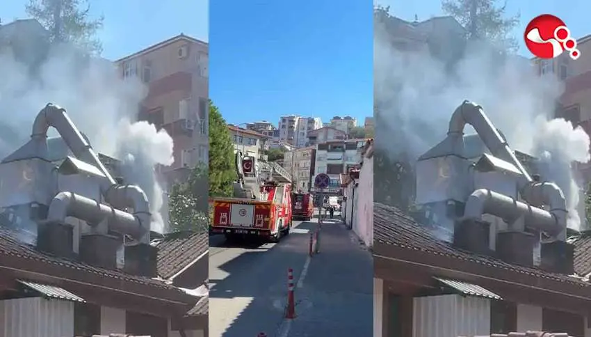 Bozahane Hamamında  yangın paniği....