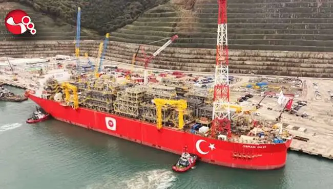 Türkiyenin enerji gücü Osman Gazi platformu dronla görüntülendi