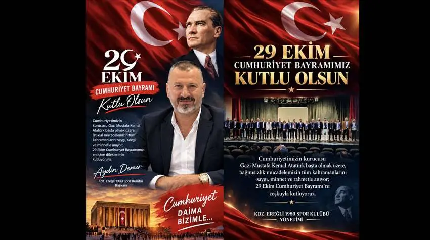 “29 EKİM CUMHURİYET BAYRAMIMIZ KUTLU OLSUN”
